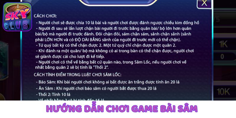 Khám phá thông tin cơ bản về luật lệ tham gia game bài Sâm